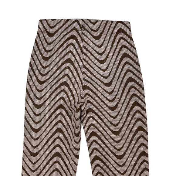 Urban Outfitters UO Bryn Pull-On Flare Pant S Brown Striped High Rise Retro Fall - Picture 8 of 12